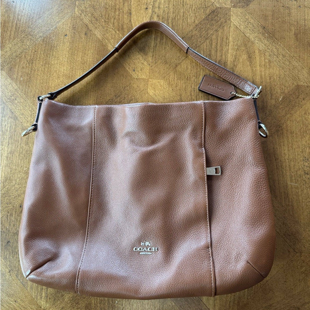 Coach Tan Leather Shoulder Bag